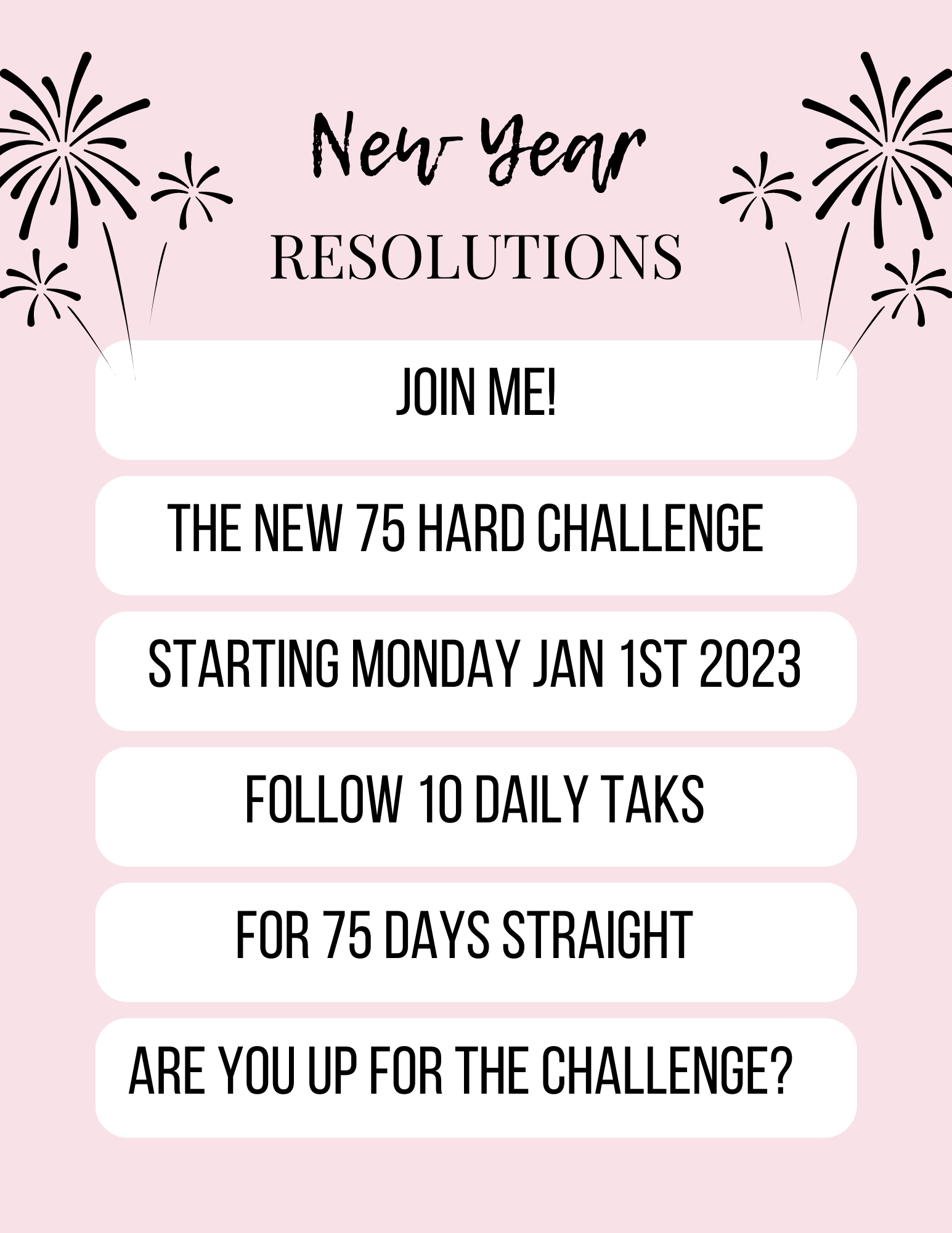 Featured image of Join me!: The New 75 Hard Challenge